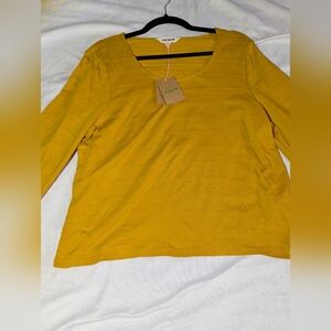 NWT Boden Crew Neck Textured Long Sleeve Shirt Size 12